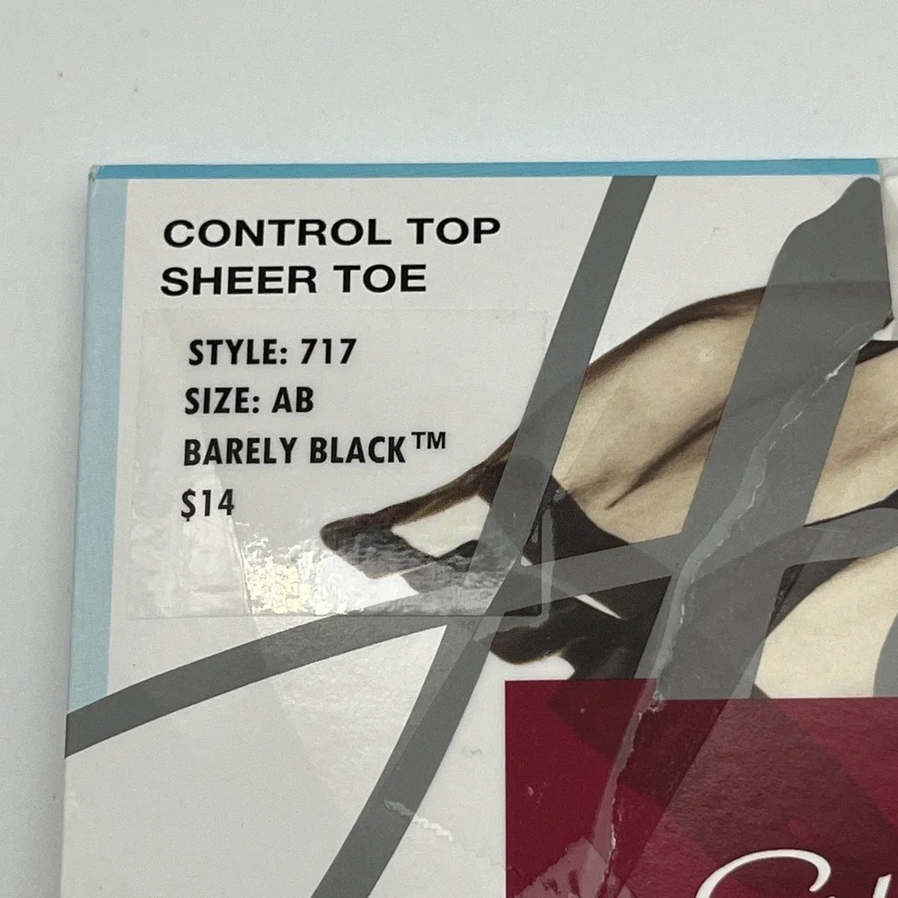 Hanes Pantyhose Womens AB Black Tan Silk Reflections Silky Sheer Lot of 3‎
